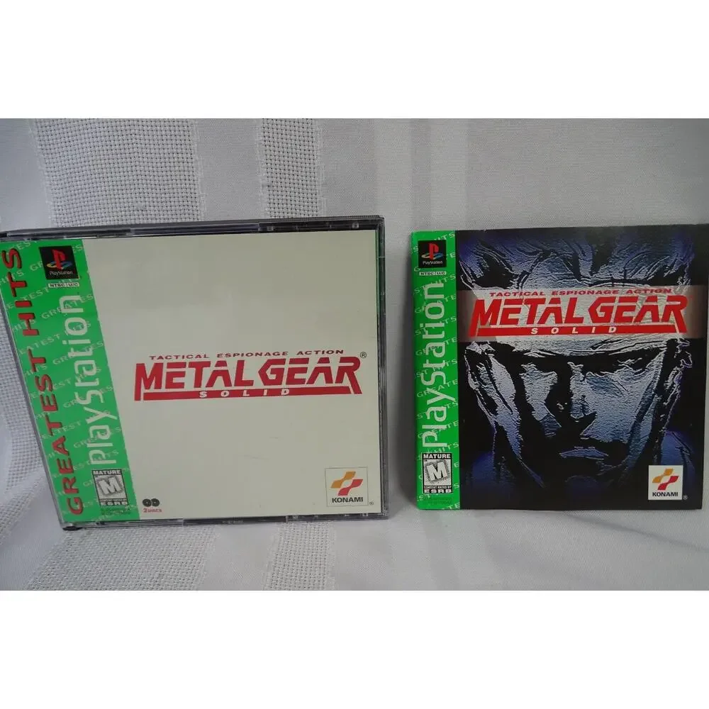 Metal Gear Solid (Sony PlayStation 1) PS1 With Case & 2 Discs & Manual